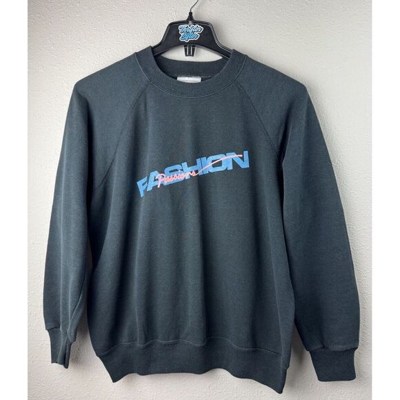 Vintage XL Fashion Passions Beauty Hair Care Black Pullover Sweater Women's - Picture 1 of 6